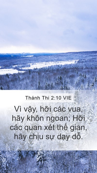 Thánh Thi 2:10 VIE Bible Verse Image