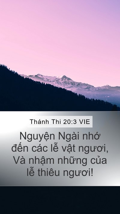 Thánh Thi 20:3 VIE Bible Verse Image