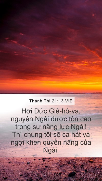 Thánh Thi 21:13 VIE Bible Verse Image