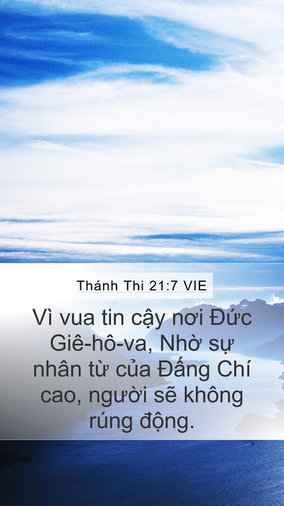 Thánh Thi 21:7 VIE Bible Verse Image