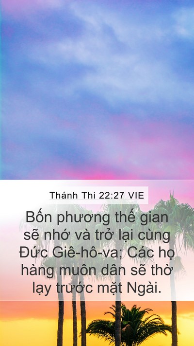 Thánh Thi 22:27 VIE Bible Verse Image