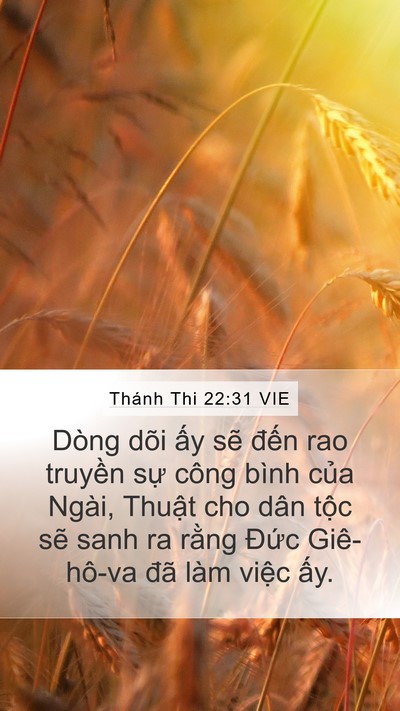Thánh Thi 22:31 VIE Bible Verse Image