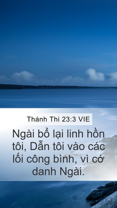 Thánh Thi 23:3 VIE Bible Verse Image