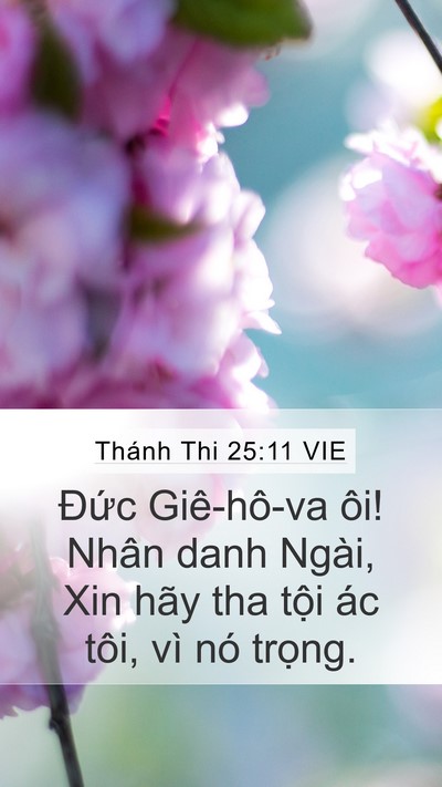Thánh Thi 25:11 VIE Bible Verse Image