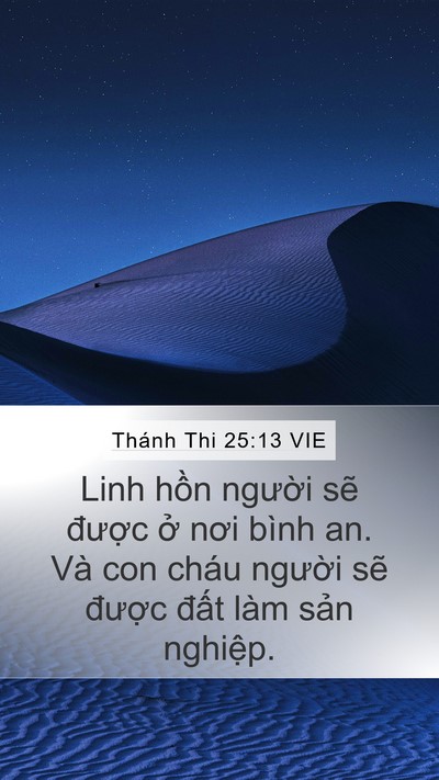Thánh Thi 25:13 VIE Bible Verse Image