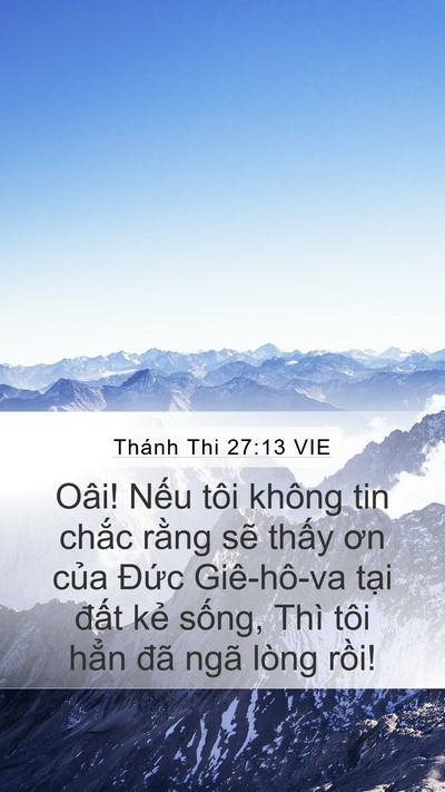 Thánh Thi 27:13 VIE Bible Verse Image
