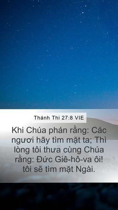 Thánh Thi 27:8 VIE Bible Verse Image
