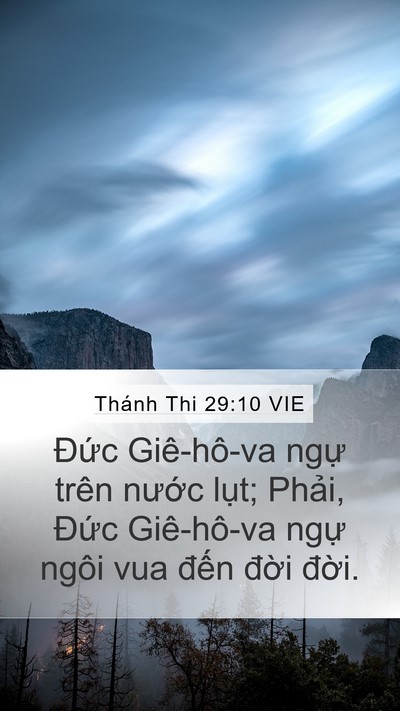 Thánh Thi 29:10 VIE Bible Verse Image