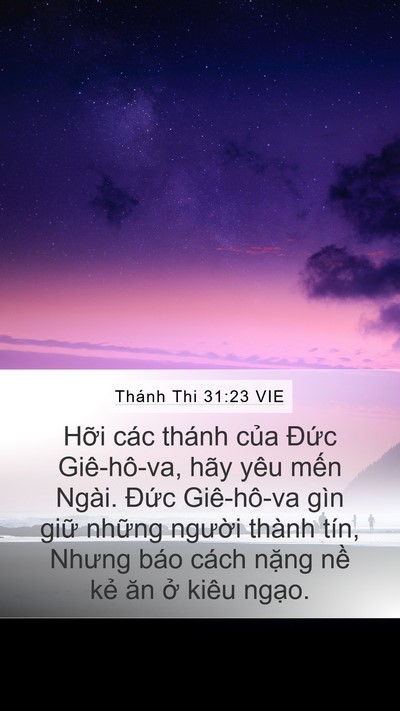 Thánh Thi 31:23 VIE Bible Verse Image