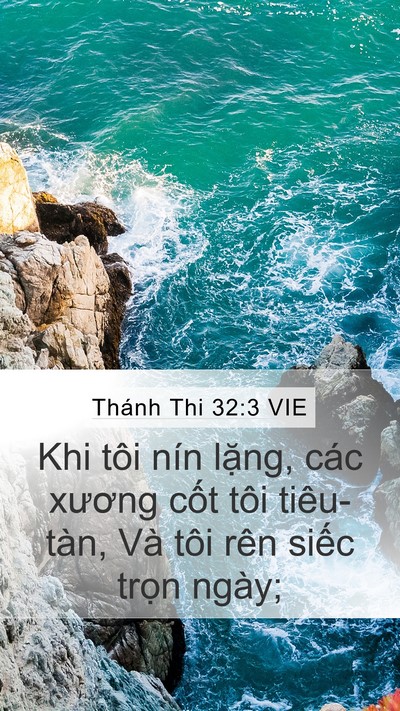 Thánh Thi 32:3 VIE Bible Verse Image
