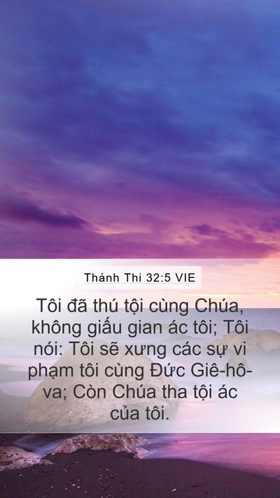 Thánh Thi 32:5 VIE Bible Verse Image
