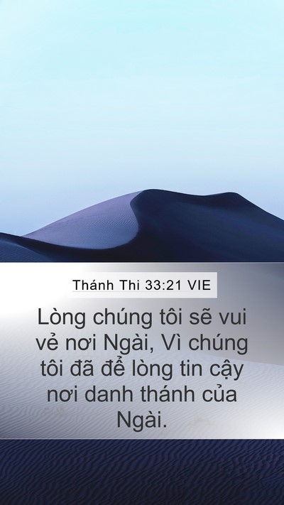 Thánh Thi 33:21 VIE Bible Verse Image