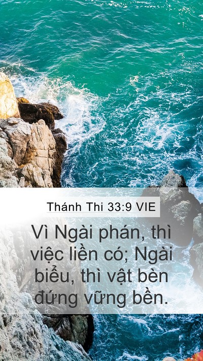 Thánh Thi 33:9 VIE Bible Verse Image