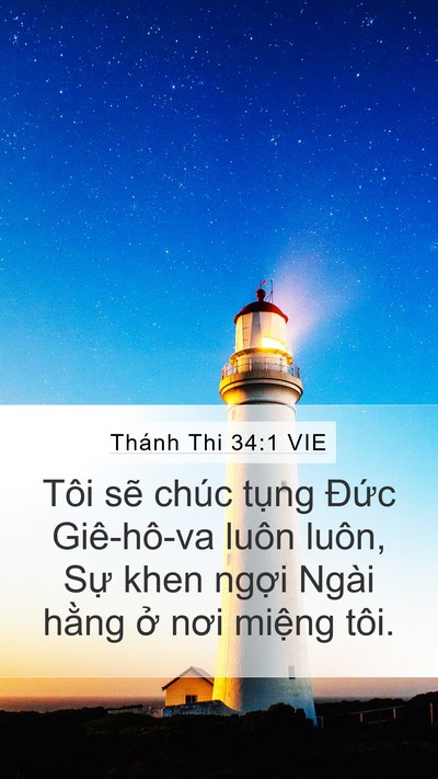 Thánh Thi 34:1 VIE Bible Verse Image