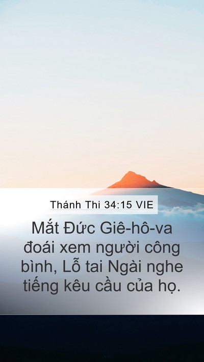 Thánh Thi 34:15 VIE Bible Verse Image