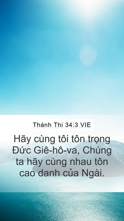 Thánh Thi 34:3 VIE Bible Verse Image