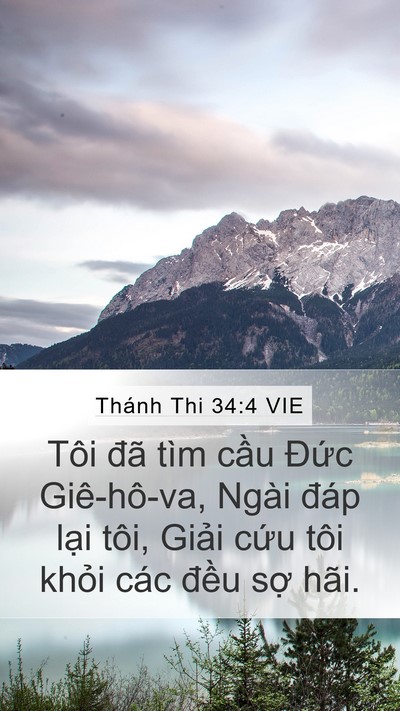 Thánh Thi 34:4 VIE Bible Verse Image