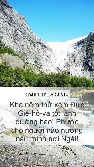 Thánh Thi 34:8 VIE Bible Verse Image