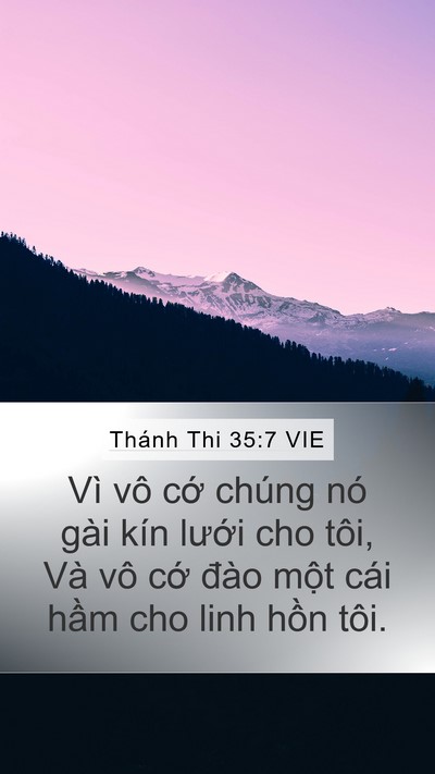 Thánh Thi 35:7 VIE Bible Verse Image