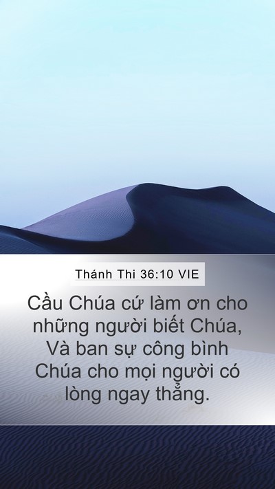 Thánh Thi 36:10 VIE Bible Verse Image