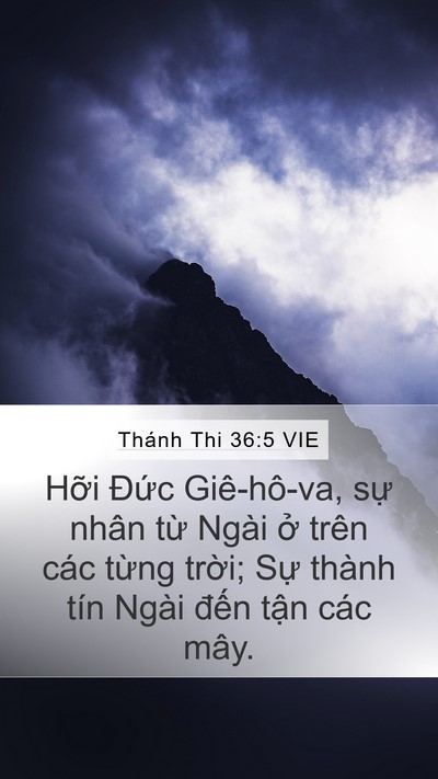 Thánh Thi 36:5 VIE Bible Verse Image