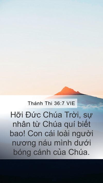 Thánh Thi 36:7 VIE Bible Verse Image