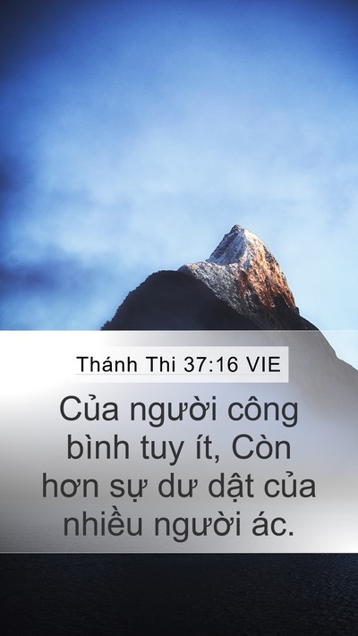Thánh Thi 37:16 VIE Bible Verse Image