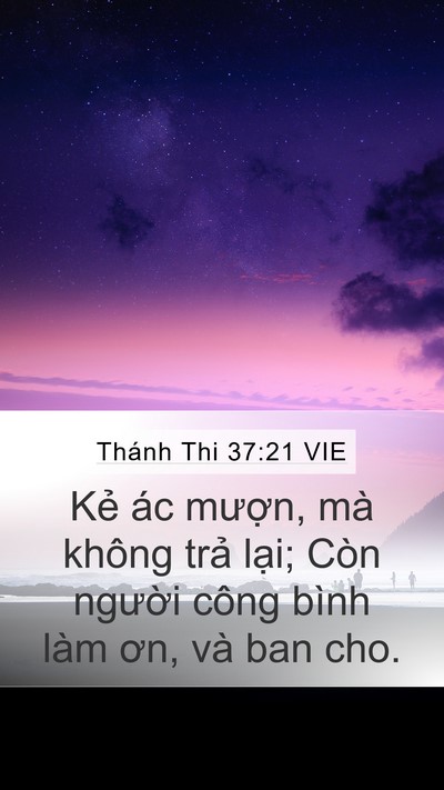 Thánh Thi 37:21 VIE Bible Verse Image