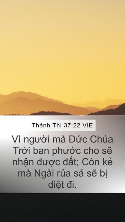 Thánh Thi 37:22 VIE Bible Verse Image