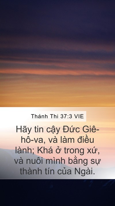 Thánh Thi 37:3 VIE Bible Verse Image