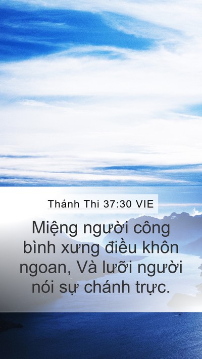 Thánh Thi 37:30 VIE Bible Verse Image