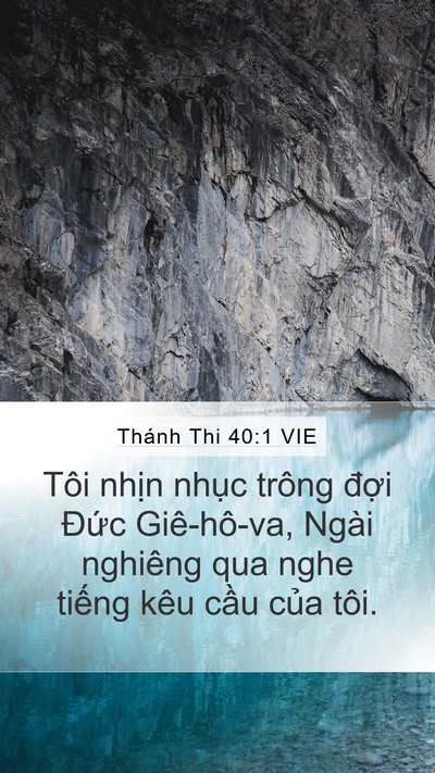 Thánh Thi 40:1 VIE Bible Verse Image