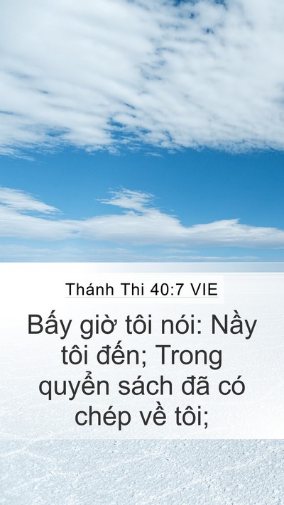 Thánh Thi 40:7 VIE Bible Verse Image