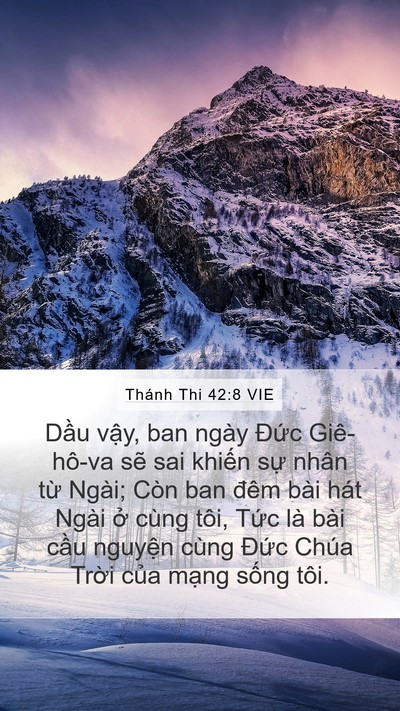 Thánh Thi 42:8 VIE Bible Verse Image