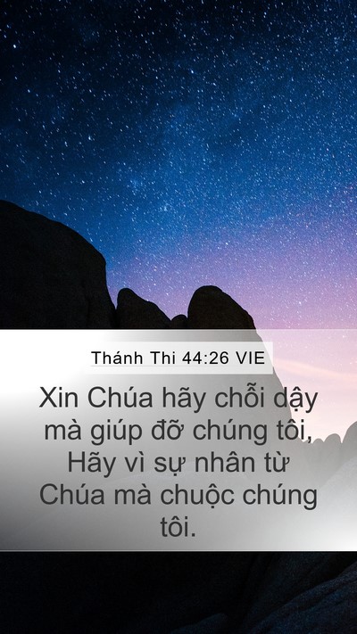 Thánh Thi 44:26 VIE Bible Verse Image