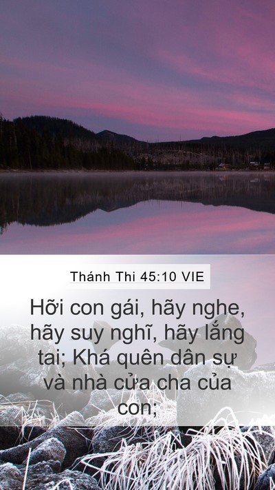 Thánh Thi 45:10 VIE Bible Verse Image