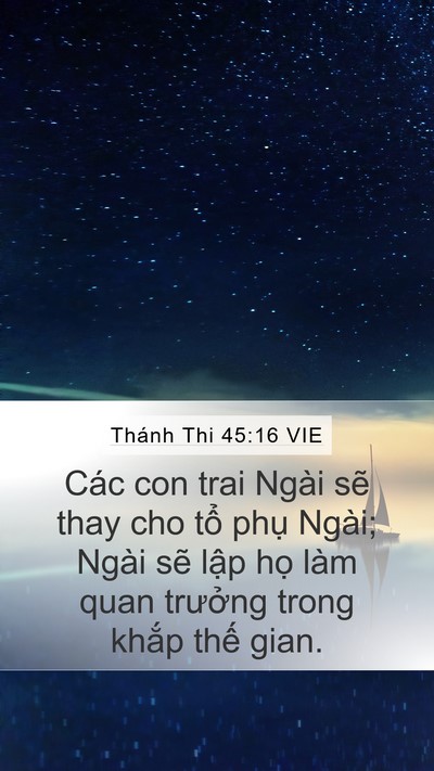 Thánh Thi 45:16 VIE Bible Verse Image