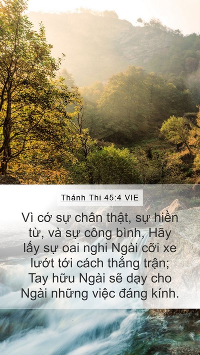 Thánh Thi 45:4 VIE Bible Verse Image