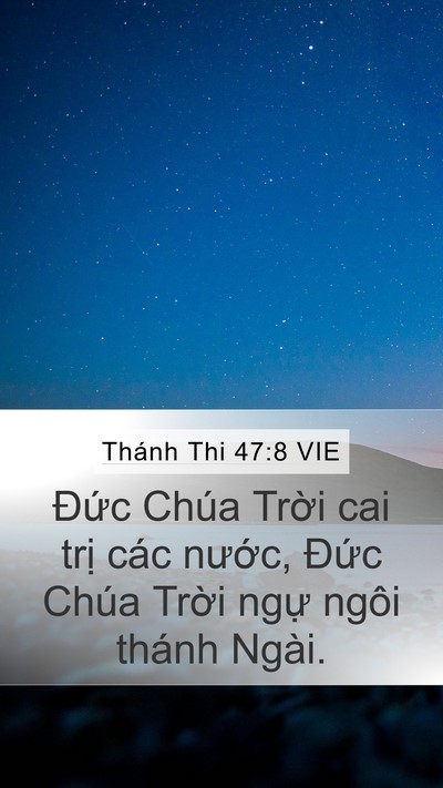 Thánh Thi 47:8 VIE Bible Verse Image