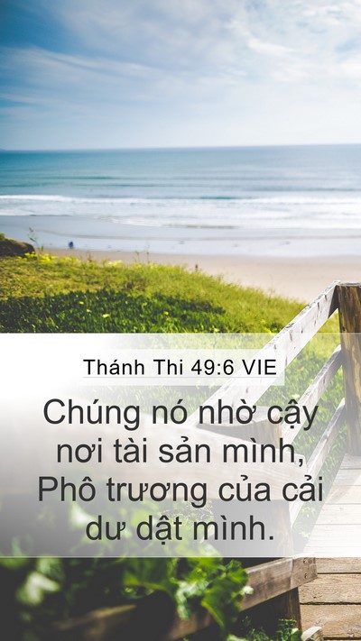 Thánh Thi 49:6 VIE Bible Verse Image