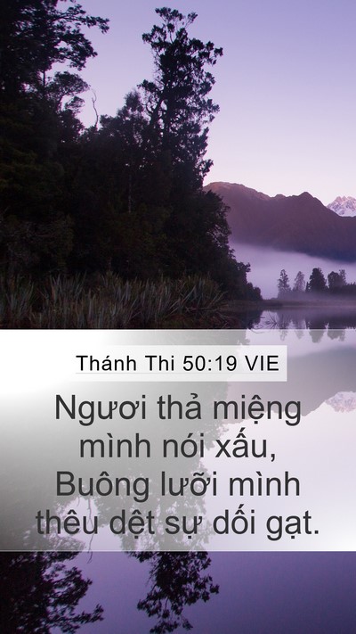 Thánh Thi 50:19 VIE Bible Verse Image