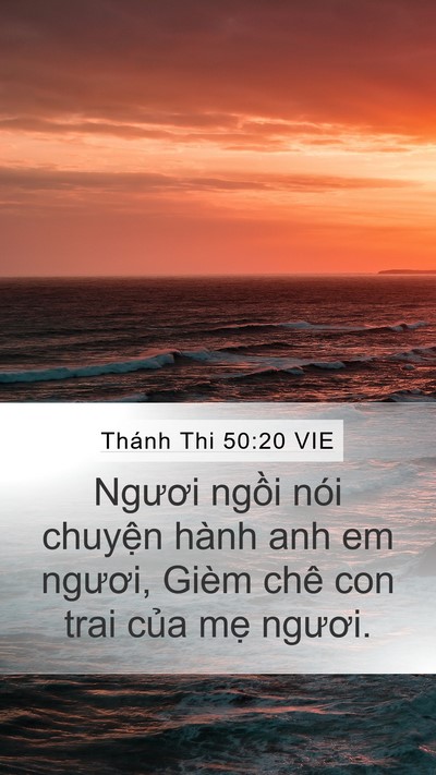 Thánh Thi 50:20 VIE Bible Verse Image