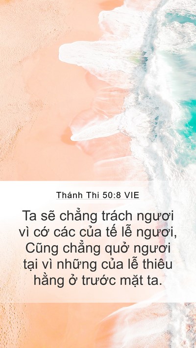 Thánh Thi 50:8 VIE Bible Verse Image