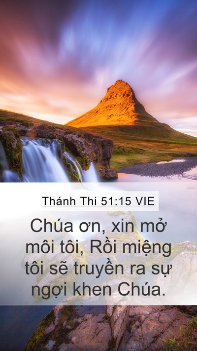Thánh Thi 51:15 VIE Bible Verse Image