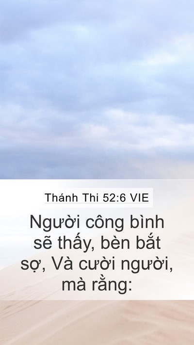 Thánh Thi 52:6 VIE Bible Verse Image