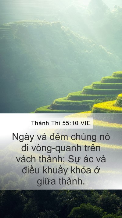 Thánh Thi 55:10 VIE Bible Verse Image