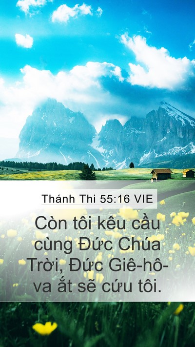 Thánh Thi 55:16 VIE Bible Verse Image