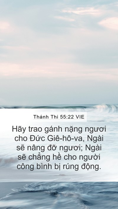 Thánh Thi 55:22 VIE Bible Verse Image