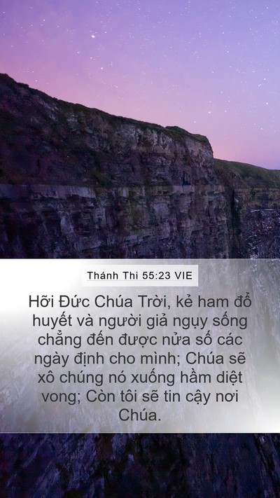 Thánh Thi 55:23 VIE Bible Verse Image
