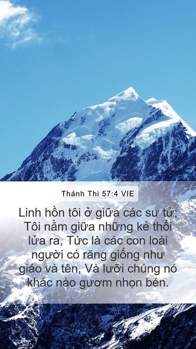 Thánh Thi 57:4 VIE Bible Verse Image